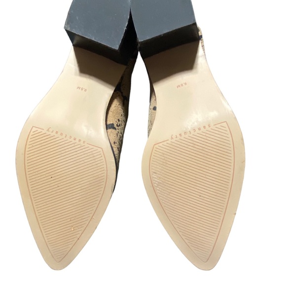 Revel Block Heel Snake Print Leather Booties - Picture 12 of 13